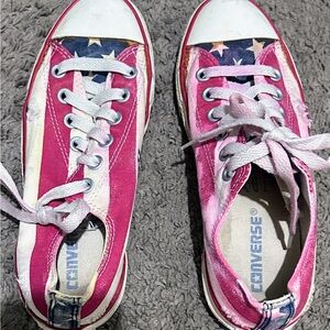 Converse All Star Red and Navy Star Sneakers